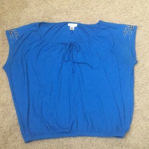 Women's Blue Boxy Top (size XL)